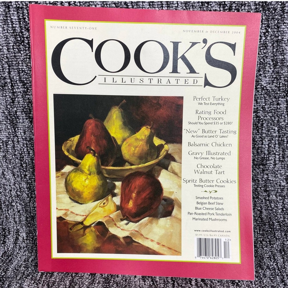 VTG Cooks Illustrated Magazine No 71 Nov Dec 2004 Perfect Turkey Gravy Holiday
